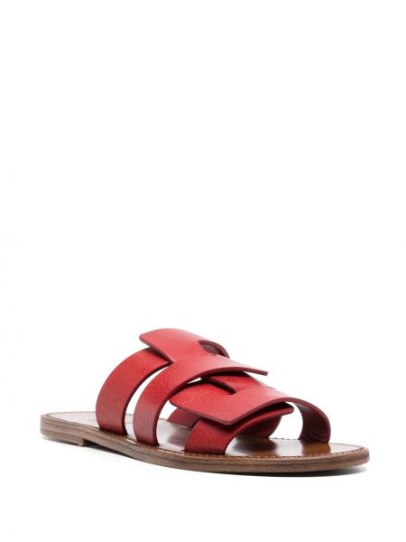 Nahast sandaalid Silvano Sassetti punane