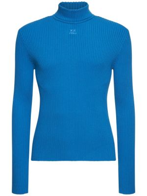 Suéter de punto Courrèges azul