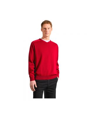 Sweter z wełny merino Paul & Shark czerwony