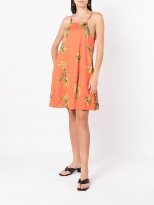 Květinové šaty s potiskem Lygia & Nanny oranžové