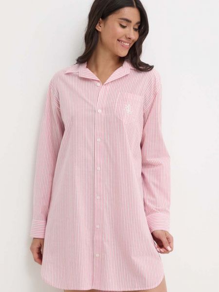 Spalna srajca Lauren Ralph Lauren roza