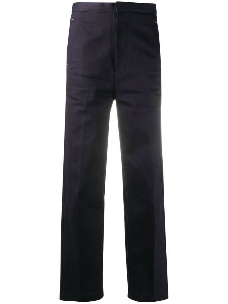Pantalones rectos de cintura alta Jil Sander azul