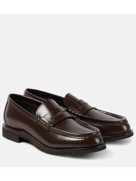 Loafers i läder Brunello Cucinelli brun