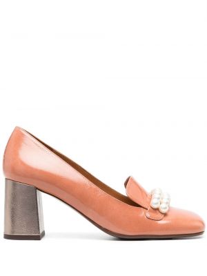 Pantofi cu toc cu perle Chie Mihara portocaliu