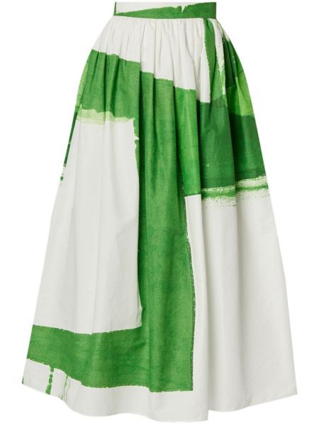 Βαμβακερή midi φούστα με σχέδιο Erdem