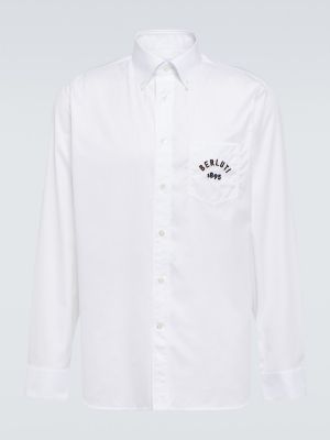 Βαμβακερό πουκάμισο Berluti λευκό
