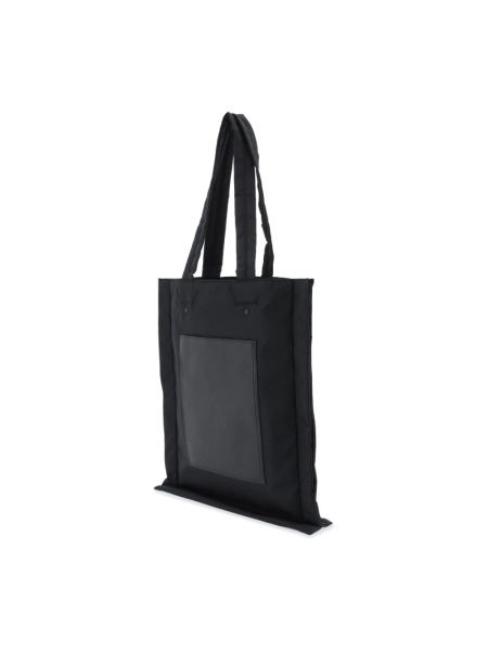 Nylon leder shopper handtasche mit taschen Y-3 schwarz