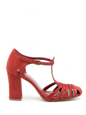Полуотворени обувки Sarah Chofakian червено