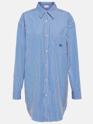 Pruhovaná bavlnená košeľa Etro modrá