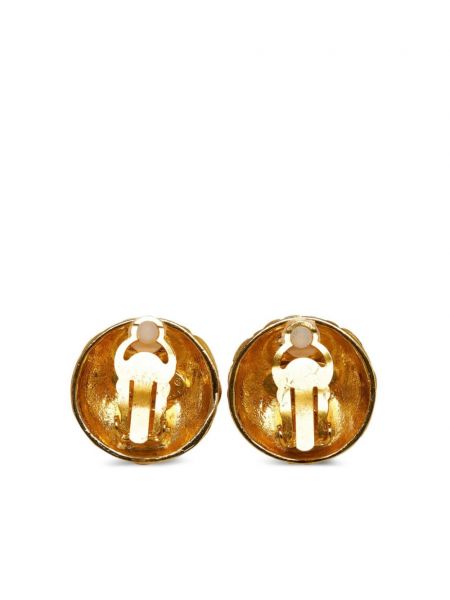 Boucles d'oreilles matelassées Chanel Pre-owned doré