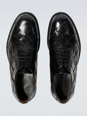 Iš natūralios odos derby batai Bottega Veneta juoda