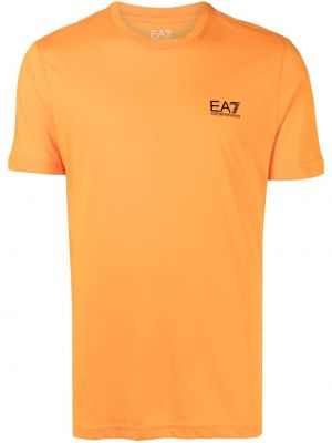 Trykt t-skjorte Ea7 Emporio Armani oransje