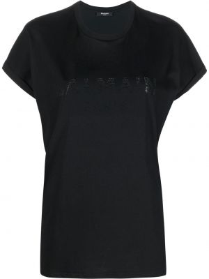 T-shirt con borchie Balmain nero