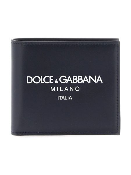 Portfel skórzany Dolce And Gabbana niebieski