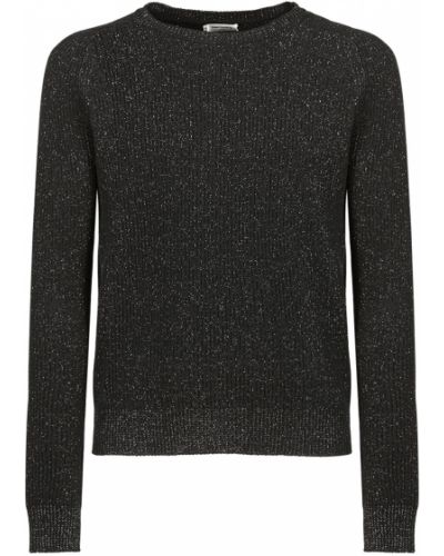Vlnený sveter Saint Laurent čierna