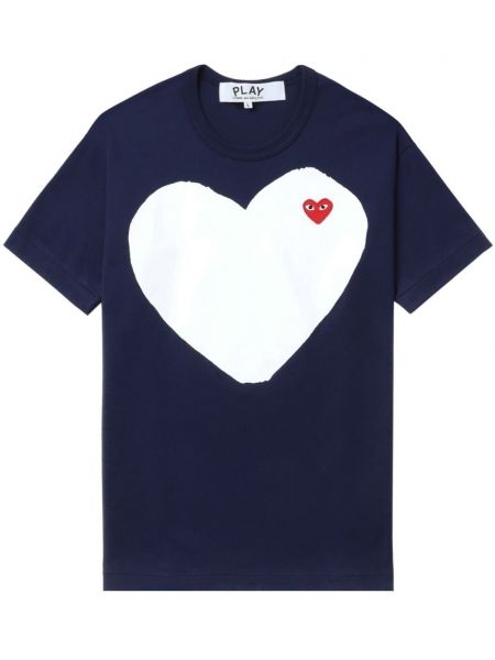 Pamučna majica s printom s uzorkom srca Comme Des Garçons Play