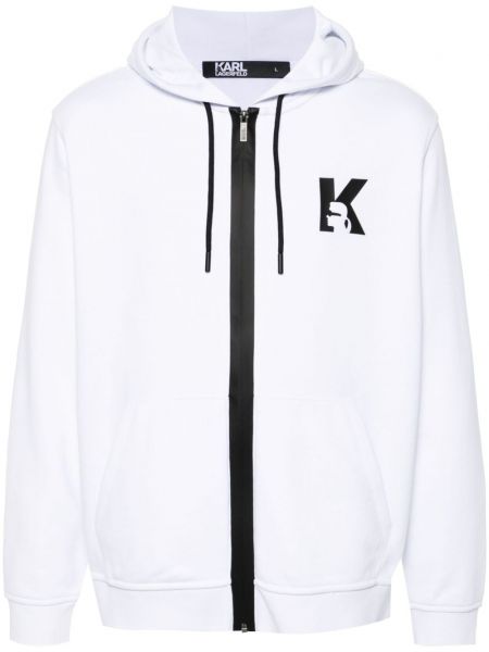 Hoodie à imprimé Karl Lagerfeld blanc