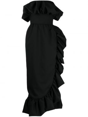 Midi haljina s volanima Vanina crna