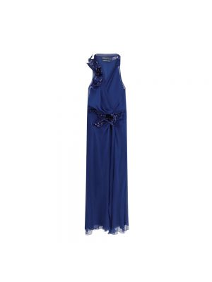Sukienka z cekinami Alberta Ferretti niebieska