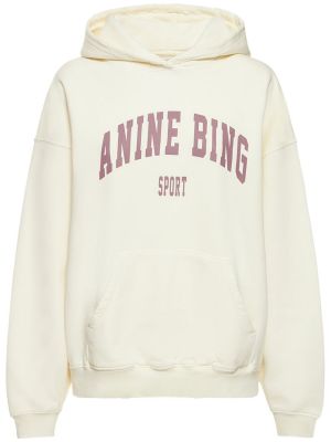 Medvilninis džemperis su gobtuvu Anine Bing balta