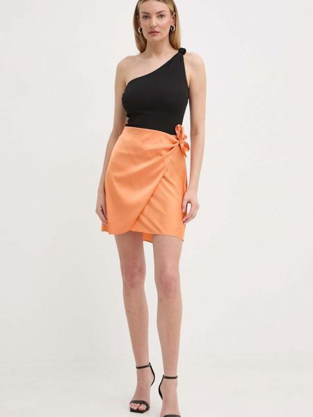 Mini spódniczka Guess pomarańczowa
