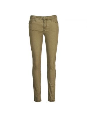 Brązowe jeansy skinny slim fit Acquaverde