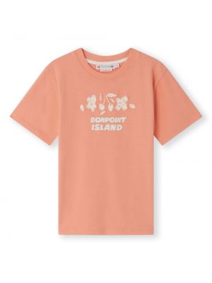 T-shirt con stampa Bonpoint arancione