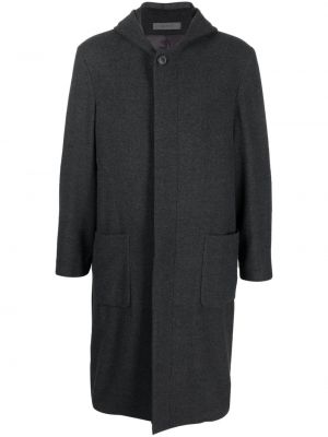 Kabát s kapucňou Corneliani sivá