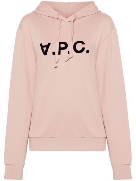 Puuvilla huppari A.p.c. pinkki