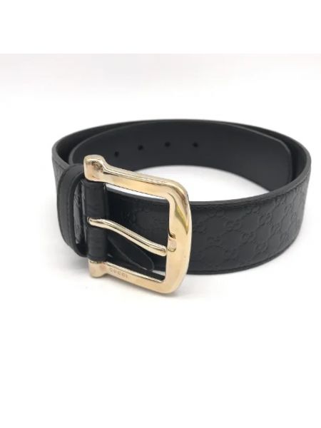 Cinturón de cuero retro Gucci Vintage negro