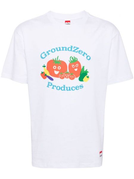 T-shirt Ground Zero hvid