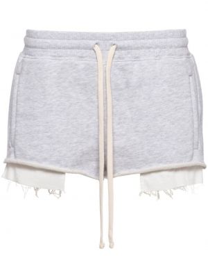 Fleece shorts mit stickerei aus baumwoll Miu Miu