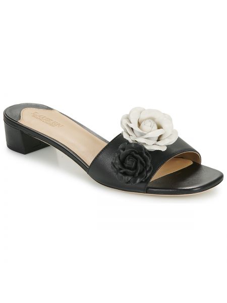 Sandale cu model floral fără toc Lauren Ralph Lauren negru