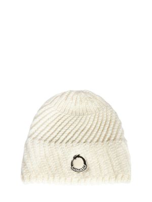 Вълнена шапка Moncler бяло