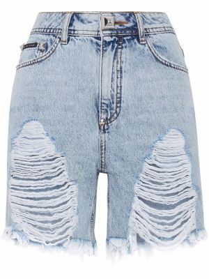 Shorts di jeans Philipp Plein blu