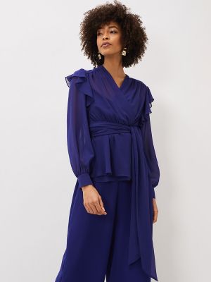 Блузка с длинным рукавом Phase Eight фиолетовая
