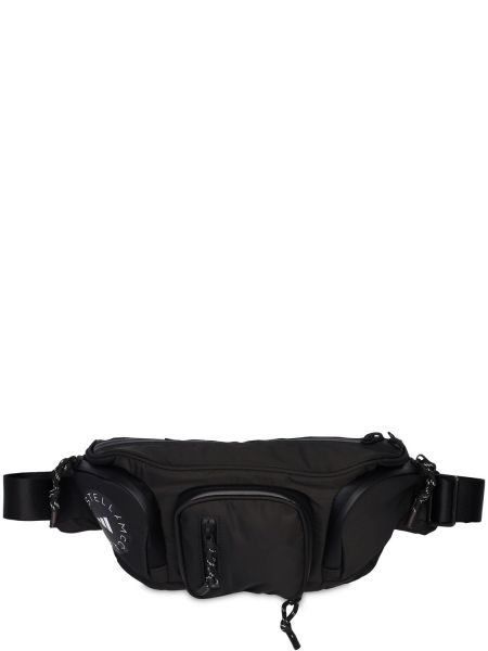 Чанта за носене на кръста с цип Adidas By Stella Mccartney черно