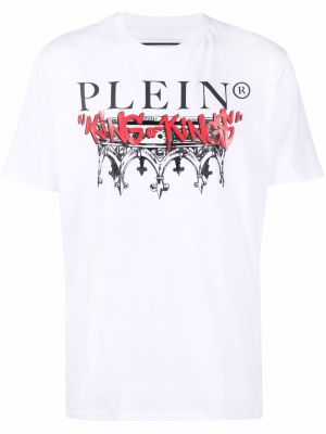 Bavlnené tričko Philipp Plein biela