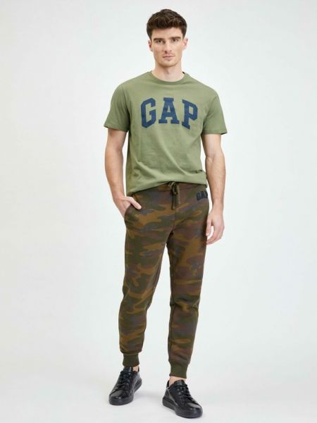 Камуфлажни спортни панталони Gap кафяво