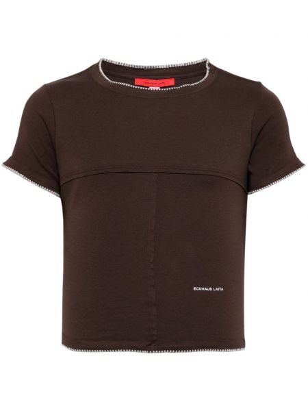 T-shirt en coton Eckhaus Latta marron