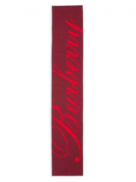 Жаккардовый шарф с надписями Burberry красный