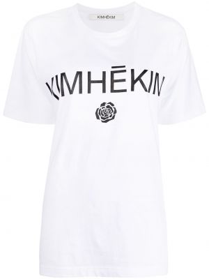 T-shirt bawełniana z printem Kimhekim
