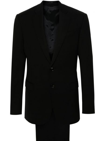 Gyapjú öltöny Giorgio Armani fekete