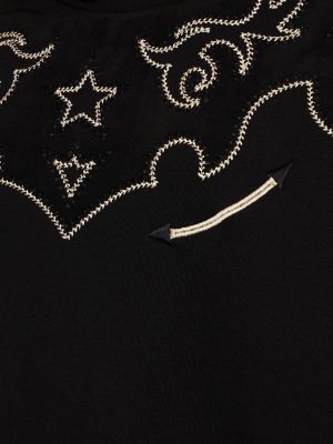 Chemise à capuche en jersey Balmain noir