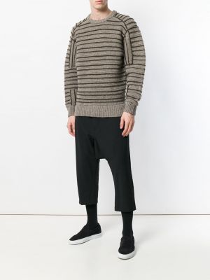 Sweter w paski Issey Miyake Pre-owned brązowy