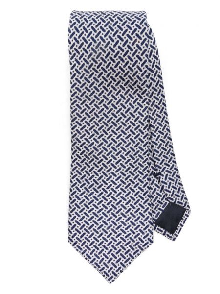 Cravată din bumbac cu imagine Giorgio Armani