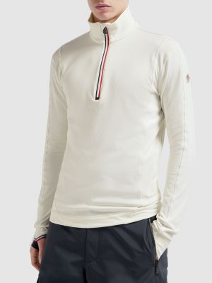 Νάιλον αθλητικό φούτερ με φερμουάρ Moncler Grenoble λευκό