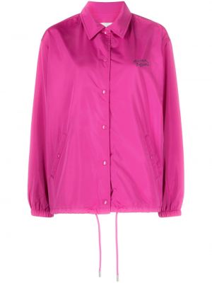 Różowa kurtka z nadrukiem Maison Kitsune