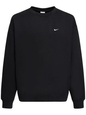 Dzianinowa bluza z kapturem bawełniana Nike czarna