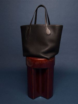 Usnjena nakupovalna torba Little Liffner črna
